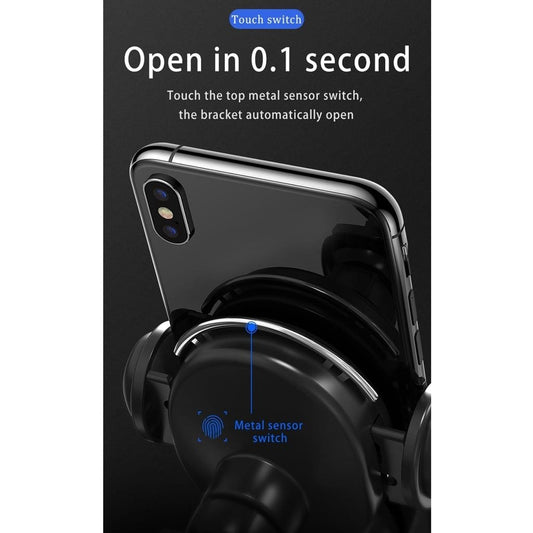 10W Wireless Triangle Mount Automatic Clamping Car Fast Charger - Transpire