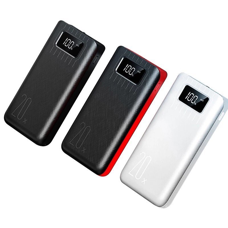 20000mAh External Battery Power Bank Dual USB With LED Flashlight - Transpire