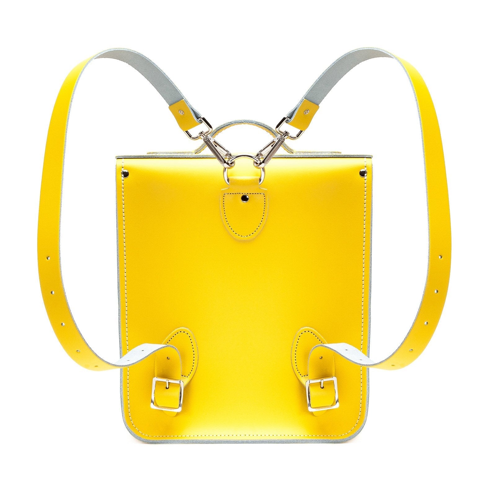 Handmade Leather City Backpack - Pastel Daffodil Yellow - Transpire